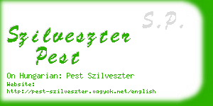 szilveszter pest business card